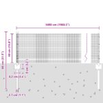 vidaXL Zváraný drôtový plot s 22 U stĺpikmi Strieborný 0.4x50 m Oceľ – Obrázok 8