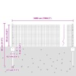 vidaXL Zvarené pletivo so 22 U stĺpikmi Strieborné 0.4x50 m oceľ – Obrázok 10