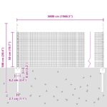 vidaXL zváraný drôtový plot s 22 U stĺpikmi Strieborný 0.5x50 m oceľ – Obrázok 10