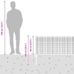 vidaXL Zváraný drôtový plot s 22 U stĺpmi Strieborný 0.6x50 m Oceľ – Obrázok 12