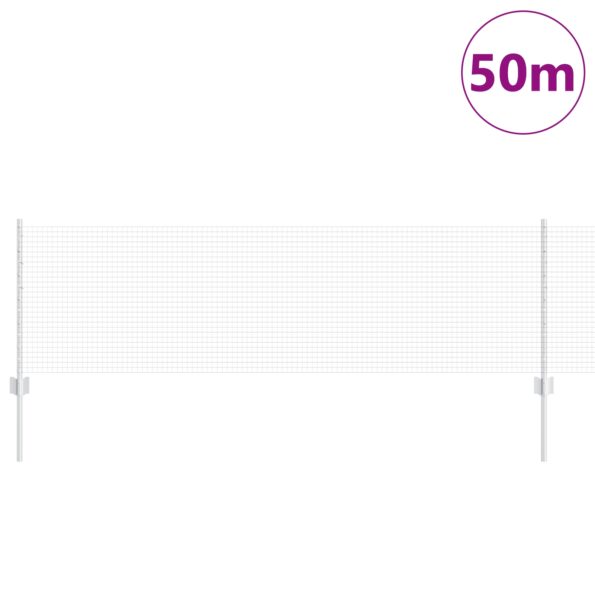 3336389_3.jpg vidaXL Zvárané drôtené oplotenie s 22 U stĺpikmi Strieborná 0.6x50 m Oceľ – Obrázok 3