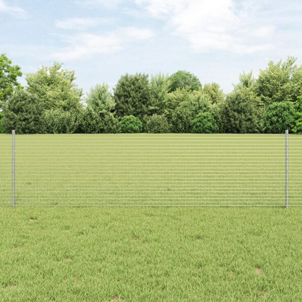 3336390_1.jpg vidaXL Zvárané drôtené oplotenie s 22 U stĺpikmi strieborné 0.6x50 m oceľ – Obrázok 1