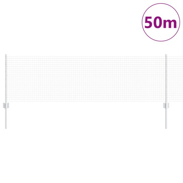 3336390_3.jpg vidaXL Zvárané drôtené oplotenie s 22 U stĺpikmi strieborné 0.6x50 m oceľ – Obrázok 3