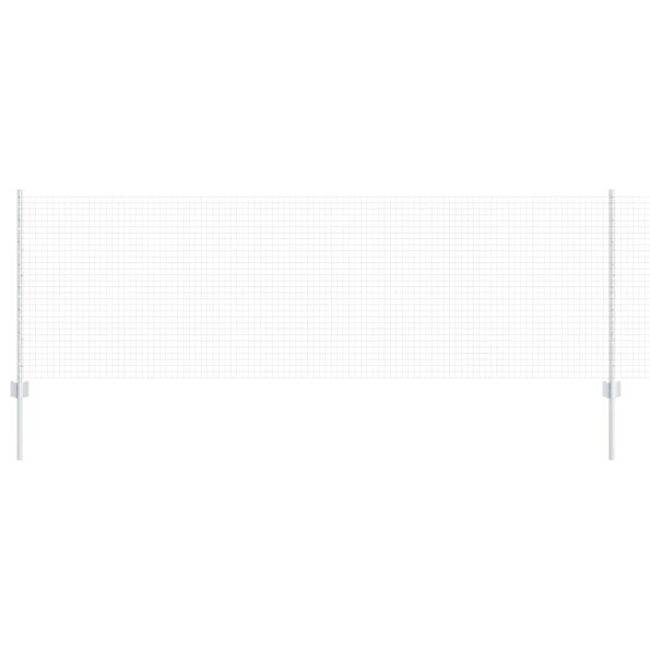 vidaXL Zváraná pletivová ohrada s 22 U stĺpikmi Strieborná 0.8x50 m Oceľ – Obrázok 2