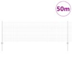 vidaXL Zváraná pletivová ohrada s 22 U stĺpikmi Strieborná 0.8x50 m Oceľ – Obrázok 3