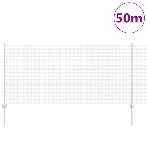 3336395_3.jpg vidaXL zváraný drôtený plot s 44 U stĺpikmi strieborný 1x50 m – Obrázok 3