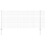 vidaXL Zvárané pletivo s 44 U stĺpmi Strieborné 1x50 m Oceľ – Obrázok 2