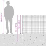 vidaXL Zváraný drôtový plot  s 44 U stĺpikmi Strieborný 1x50 m Oceľ – Obrázok 13