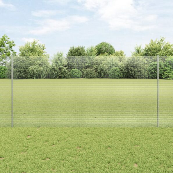 3336400_1.jpg vidaXL Zváraný drôtený plot s 44 U stĺpikmi Strieborný 1.2x50 m Oceľ – Obrázok 1