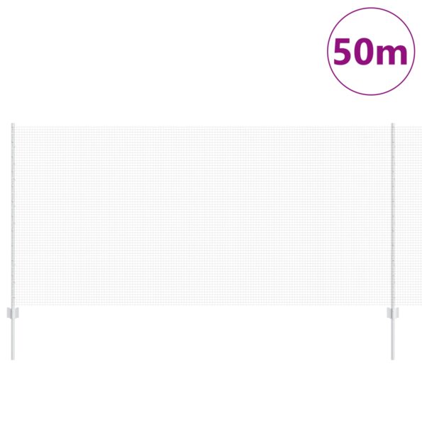 3336400_3.jpg vidaXL Zváraný drôtený plot s 44 U stĺpikmi Strieborný 1.2x50 m Oceľ – Obrázok 3