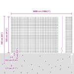 vidaXL Zváraná drôtená ohrada so 44 U stĺpikmi, strieborná, 1,2x50 m, oceľ – Obrázok 11