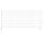 vidaXL Zváraná drôtená ohrada so 44 U stĺpikmi, strieborná, 1,2x50 m, oceľ – Obrázok 2