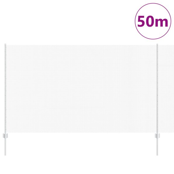 vidaXL Zváraný drôtový plot  so 44 U stĺpikmi strieborný 1.4x50 m oceľ – Obrázok 3