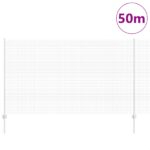 vidaXL Zváraný drôtený plot s 44 U stĺpikmi Strieborný 1.4x50 m Oceľ – Obrázok 3