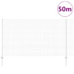 vidaXL Zvarené drôtené oplotenie  s 44 U stĺpikmi Strieborné 1.4x50 m Oceľ – Obrázok 2