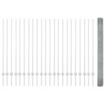 vidaXL zváraný drôtový plot s 44 U stĺpikmi strieborný 1.4x50 m oceľ – Obrázok 5