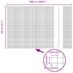 vidaXL Zvarené drôtené ohrady s 44 U stĺpmi Strieborná 1.5x50 m Oceľ – Obrázok 12