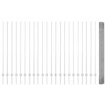 vidaXL Zvarené drôtené ohrady s 44 U stĺpmi Strieborná 1.5x50 m Oceľ – Obrázok 4