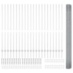 vidaXL Zváraný drôtový plot s 44 U stĺpikmi Strieborný 1.6x50 m Oceľ – Obrázok 5