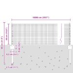 vidaXL Zváraný drôtový plot s 44 U stĺpikmi strieborný 0.4x100 m oceľ – Obrázok 10