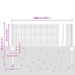 vidaXL Zvárané pletivo s 44 U stĺpmi Strieborné 0.4x100 m Oceľ – Obrázok 10