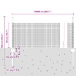 vidaXL Zváraný drôtený plot s 44 U stĺpikmi Strieborný 0,5x100 m Oceľ – Obrázok 10