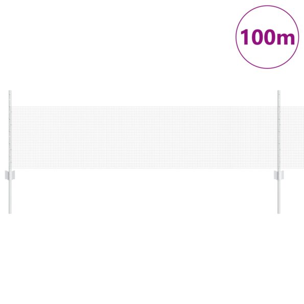 vidaXL Zváraný drôtený plot s 44 U stĺpikmi Strieborný 0,5x100 m Oceľ – Obrázok 3