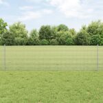 vidaXL Svárované drôtové oplotenie s 44 U stĺpikmi Strieborné 0.6x100 m Oceľ