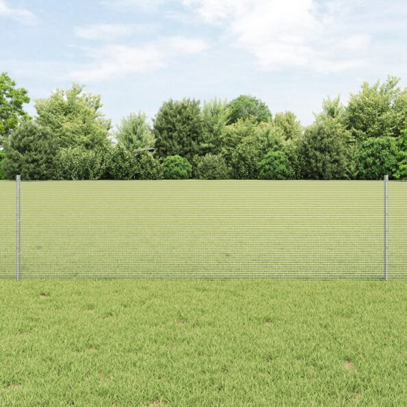 3336420_1.jpg vidaXL Svárované drôtové oplotenie s 44 U stĺpikmi Strieborné 0.6x100 m Oceľ – Obrázok 1