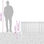 vidaXL Zvarené drôtené oplocenie s 44 U stĺpikmi Strieborné 0.6x100 m Oceľ – Obrázok 12