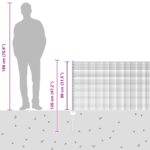 vidaXL Zváraný drôtový plot so 44 U stĺpikmi Strieborný 0.8x100 m Oceľ – Obrázok 12