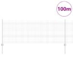 vidaXL Zváraný drôtový plot so 44 U stĺpikmi Strieborný 0.8x100 m Oceľ – Obrázok 3