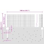 vidaXL zváraný drôtový plot so 5 U stĺpikmi Zelený 0,4x10 m Oceľ – Obrázok 10