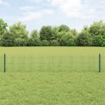 VidaXL Zvarený drôtový plot s 5 U stĺpmi Zelený 0.4x10 m Oceľ