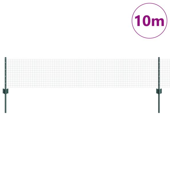 3336431_3.jpg VidaXL Zvarený drôtový plot s 5 U stĺpmi Zelený 0.4x10 m Oceľ – Obrázok 3