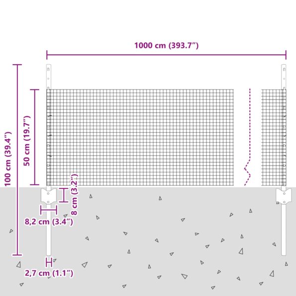 vidaXL Sada kohútích sietí Sada 2 Zelená Kov Ohrada 10 x 0,5 m Trvácna – Obrázok 10