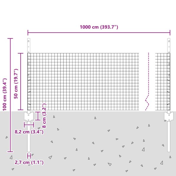 vidaXL Záhradný plot Set Set 2 Zelená Oceľ s práškovým nástrekom – Obrázok 10
