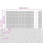 vidaXL Zváraná drôtová ohrada s 5 U postami Zelená 0.8x10 m Oceľ – Obrázok 10