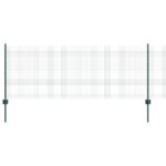 vidaXL Zelené zvárané pletivo  s 5 U stĺpikmi 0.8x10 m Oceľ – Obrázok 2