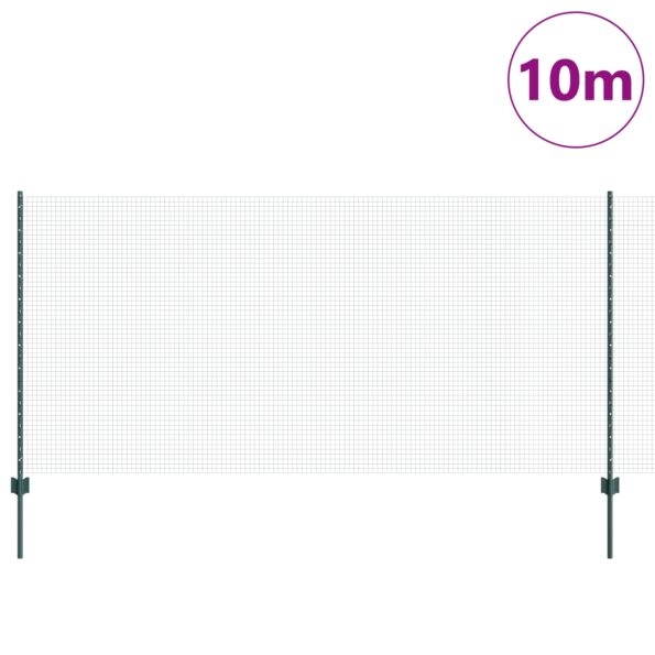 3336450_3.jpg vidaXL Zelený zváraný drôtový plot  s 5 U stĺpmi 1.2x10 m z ocele – Obrázok 3