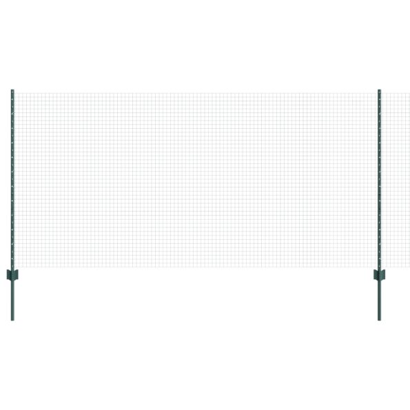 vidaXL Zelené zvárané drôtové oplotenie  so 5 U stĺpikmi 1.2x10 m Oceľ – Obrázok 2
