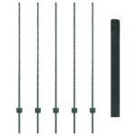 vidaXL zváraný drôtový plot s 5 U stĺpmi Zelený 1.4x10 m oceľ – Obrázok 4