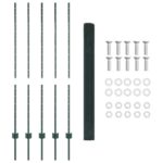 vidaXL Zváraný drôtený plot s 5 U stĺpikmi zelená 1,4x10 m oceľ – Obrázok 5