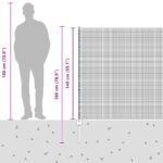 vidaXL Zváraný drôtený plot  so 5 U tyčami Zelený 1,4x10 m Oceľ – Obrázok 13