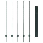 vidaXL Zváraný drôtový plot  s 5 U stĺpikmi Zelený 1.6x10 m Oceľ – Obrázok 4