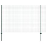 vidaXL zváraný drôtový plot s 5 U stĺpikmi Zelený 1.6x10 m Oceľ – Obrázok 2