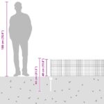 vidaXL Zváraná drôtená brána  s 11 U stĺpmi Zelená 0.4x25 m Oceľ – Obrázok 12