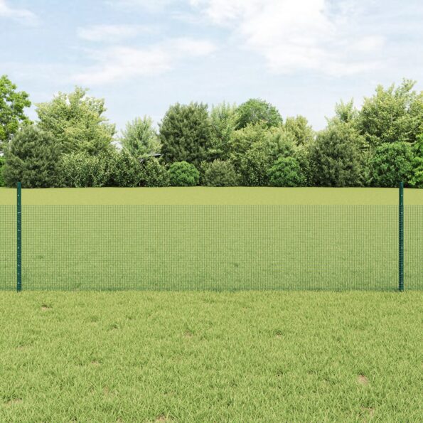 3336467_1.jpg vidaXL Zváraný drôtový plot  s 11 U stĺpikmi Zelený 0.5x25 m Oceľ – Obrázok 1