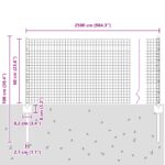 vidaXL Zváraný drôtový plot  s 11 U stĺpikmi Zelený 0.6x25 m Oceľ – Obrázok 10