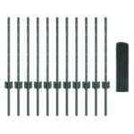 vidaXL Zváraný drôtový plot  s 11 U stĺpikmi Zelený 0.6x25 m Oceľ – Obrázok 4